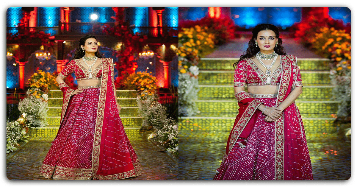 दीया मिर्जा ने पहना 3 लाख का अनोखे पैटर्न वाला पिंक लहंगा पहना, हैवी ज्वेलरी ने बढ़ाई खूबसूरती