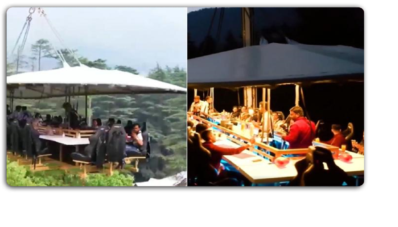भारत का तीसरा फ्लाइंग रेस्टोरेंट इस शहर में खोला गया, लोग हवा में बैठकर लंच और डिनर करेंगे
